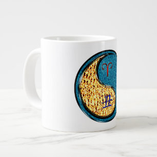 Caneca De Café Grande Áries & Boi D'água