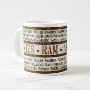 CANECA DE CAFÉ GRANDE ARIES - RAM - CAFÉ/SOUP JUMBO MUG - DESCRITIVO