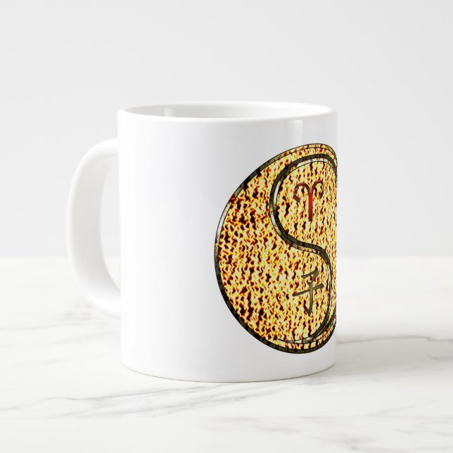 Caneca De Café Grande Áries & Rato de Fogo (Frente Esquerda)