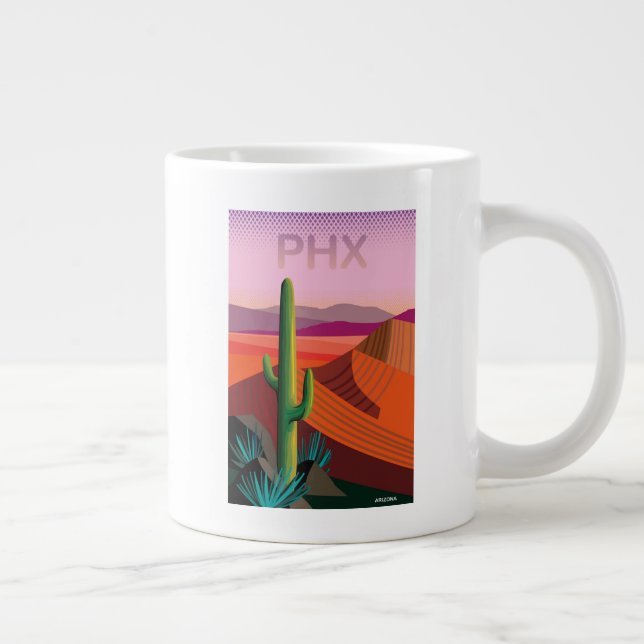 Caneca De Café Grande Arizona Phoenix| Poster de viagens (Direita)