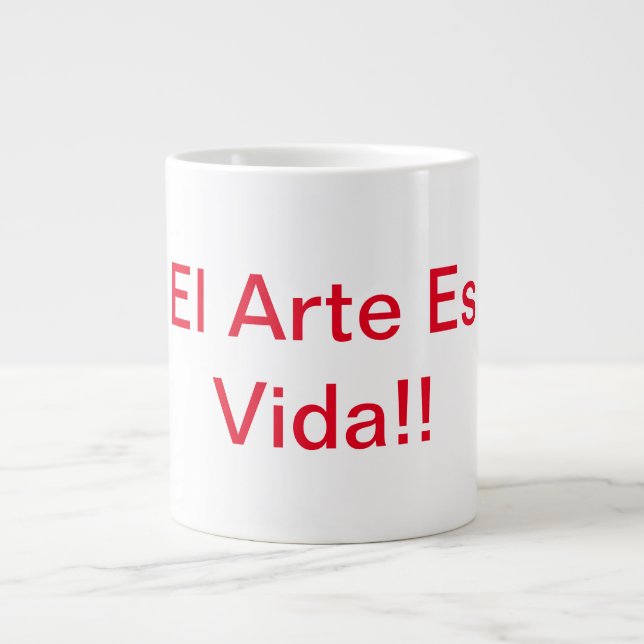 Caneca De Café Grande Art Is Life Specialty Mug (Frente)