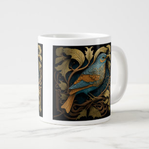 Caneca De Café Grande Art Nouveau Bird Jumbo Mug
