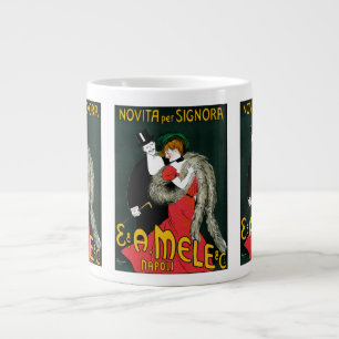 Caneca De Café Grande Arte Antiga Art Nouveau, Moda Italiana Amor Romanc