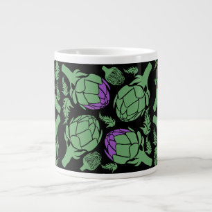 Caneca De Café Grande Arte Botânica de Alcachofra Decoração de Casa