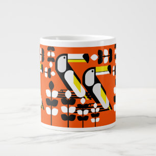 Caneca De Café Grande Arte Colorida de Tucano Tropical