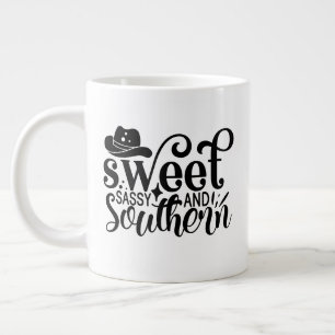 Caneca De Café Grande Arte com palavras sulistas doces e engraçadas