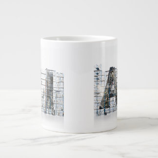 Caneca De Café Grande Arte de Arquitetura de Letra Industrial de IA