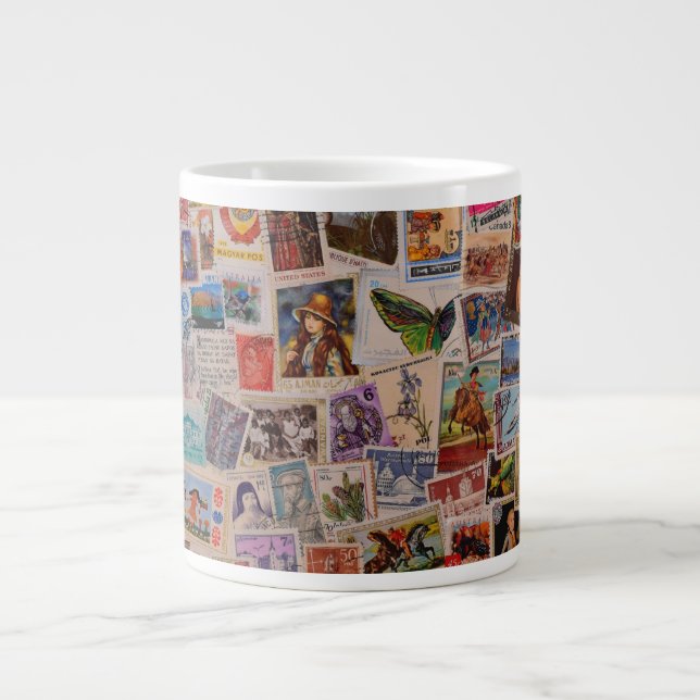 Caneca De Café Grande Arte de Cartazes - Jumbo Mug (Frente)