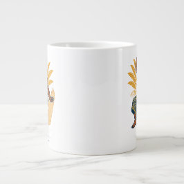 Caneca De Café Grande Arte de Dançarino Cultural Vintage de Madagascar -