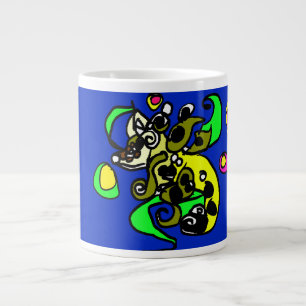 Caneca De Café Grande arte de dragão marinho
