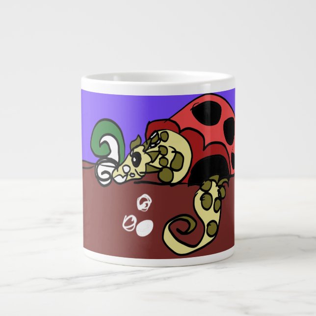 Caneca De Café Grande Arte de enguia (Frente)