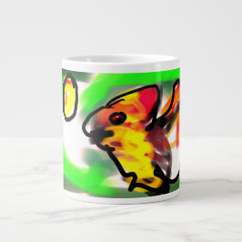 Caneca De Café Grande Arte de morcego frugívoro