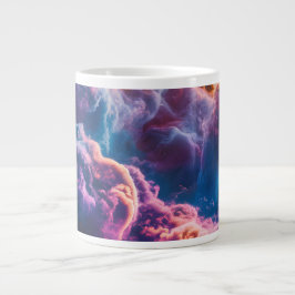 Caneca De Café Grande Arte de Nebulosa Espacial Abstrata - Cósmica Color