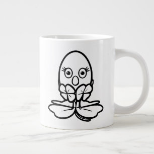 Caneca De Café Grande Arte de Ovo RG RA