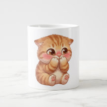 Arte de Parede em Tela de Gatinho Laranja Tímido e