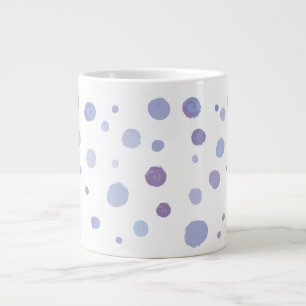 Caneca De Café Grande Arte de Pontos com Pinceladas Orgânicas Fofas