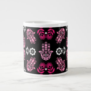 Caneca De Café Grande Arte de Proteção da Mão Hamsa