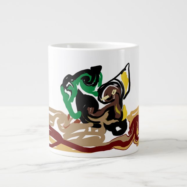 Caneca De Café Grande arte de raposa feneco (Frente)