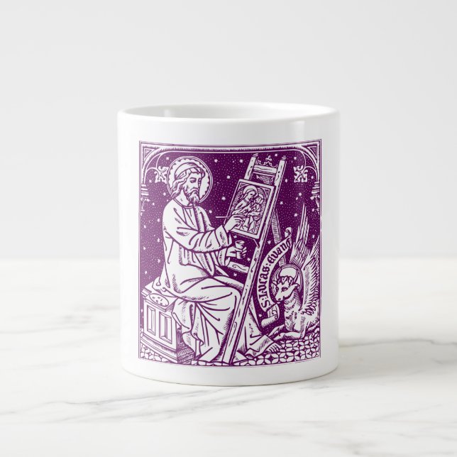 Caneca De Café Grande Arte de São Lucas o Apóstolo e Evangelista (Frente)
