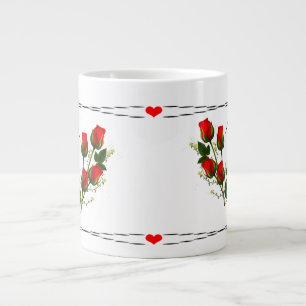 Caneca De Café Grande Arte de valentine coração de amor