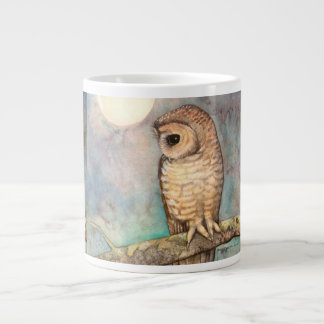 Caneca De Café Grande Arte de Vida Selvagem da Coruja Manchada