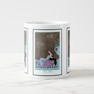 Caneca De Café Grande Arte Deco Antigo Fogos de Artifício Le Feu, George