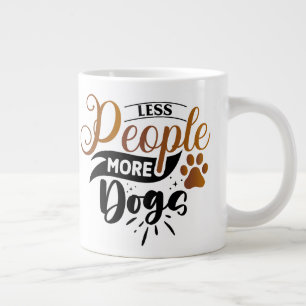 Caneca De Café Grande Arte do Cachorro Positivo   Citação Motivacional