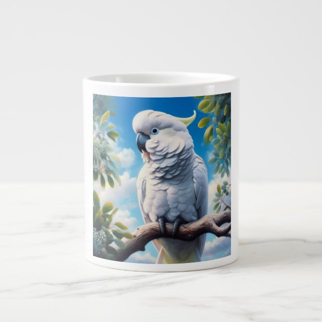 Caneca De Café Grande Arte do Cockatoo (Frente)