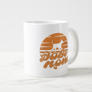 Caneca De Café Grande Arte do pôr do sol da Dobe Mãe Vintage