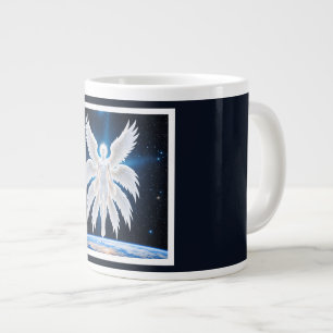 Caneca De Café Grande Arte Fantasia de Guardião Celestial
