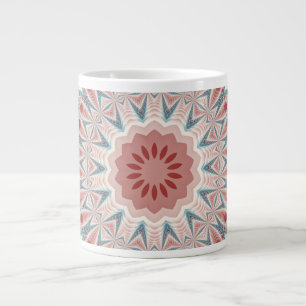 Caneca De Café Grande Arte Fractal do Caleidoscópio Moderno em greve