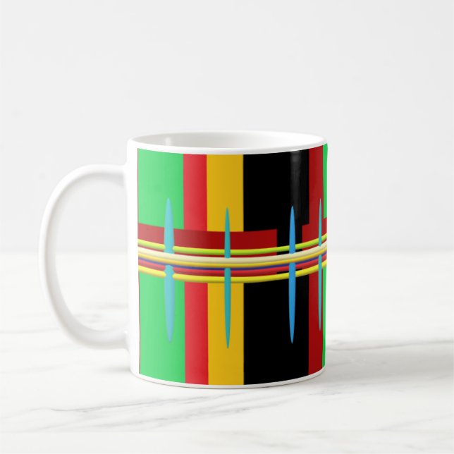Caneca De Café Grande arte moderna, colorida e crocante (Esquerda)