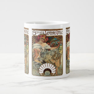 Caneca De Café Grande Arte Nova Antiga, Biscoitos por Alphonse Mucha