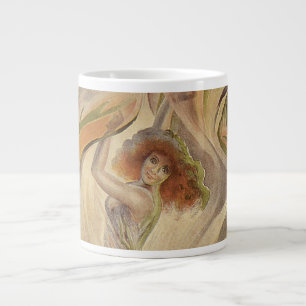 Caneca De Café Grande Arte Nova Antiga, La Loie Fuller Dançarina Moderna