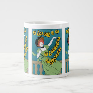 Caneca De Café Grande Arte Nova Antiga, Senhorita Livorno Dançando