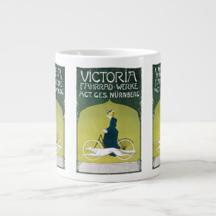 Caneca De Café Grande Arte Nova Antiga, Victoria Fahrrad Werke, Rehm