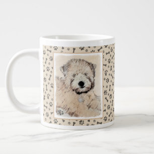 Caneca De Café Grande Arte original de pintura terrier com revestimento