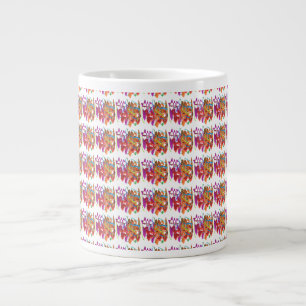 Caneca De Café Grande Arte regular patenteia formas modernas entrelaçada