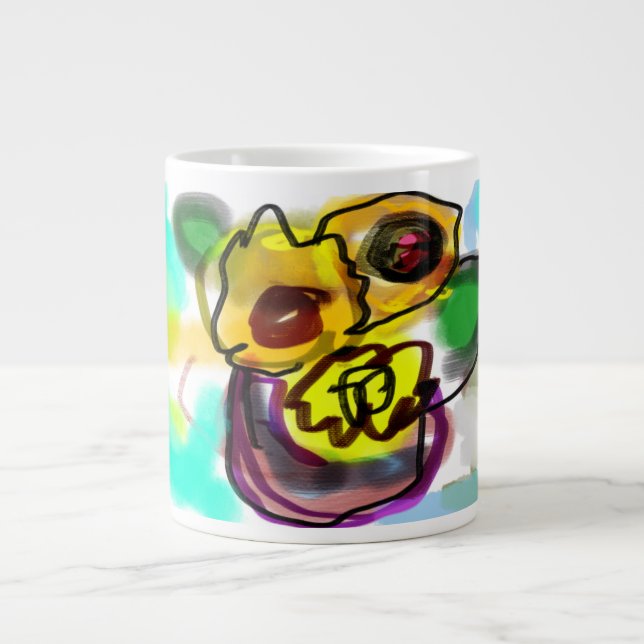 Caneca De Café Grande Arte sunflores legal (Frente)