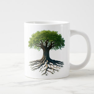Caneca De Café Grande "Árvore da Vida"