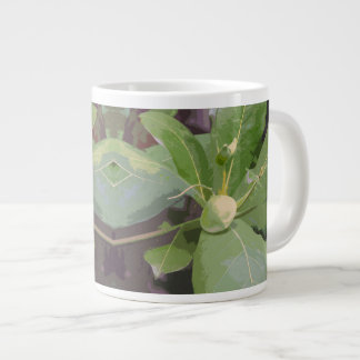 Caneca De Café Grande Árvore de Amêndoas Closeup