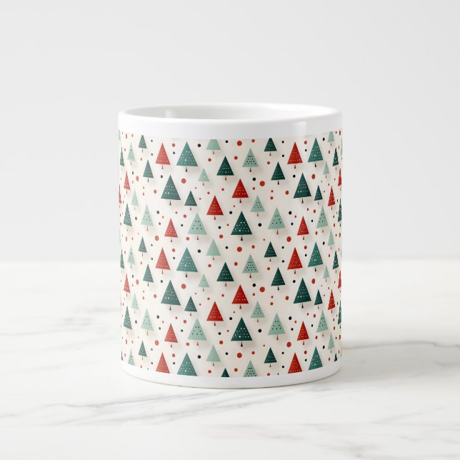 Caneca De Café Grande Árvore de Natal Encantadora (Frente)