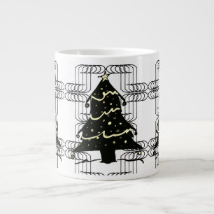 Caneca De Café Grande Árvore de Natal Moderna Chic Novela Incomum