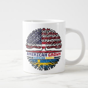 Caneca De Café Grande Árvore dos Estados Unidos da América suecia sueca