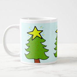 Caneca De Café Grande Árvore Natal