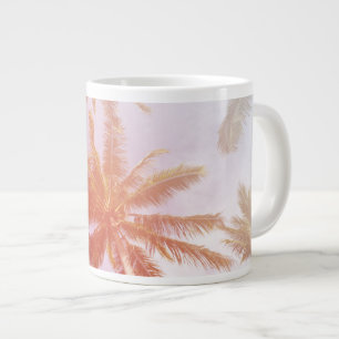 Caneca De Café Grande Árvore Palm de Coco com Luz do Sol