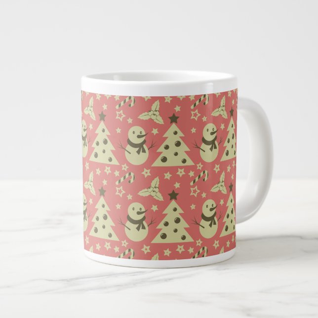 Caneca De Café Grande Árvores de Natal holandesas (Frente Esquerda)