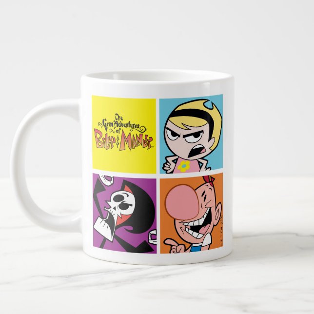 Caneca De Café Grande As Aventuras Negras de Billy & Mandy Character Art (Esquerda)
