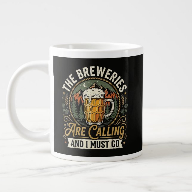 Caneca De Café Grande As Cervejarias Estão Chamando e Eu Devo Ir (Esquerda)