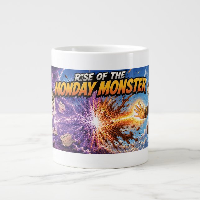 Caneca De Café Grande Ascensão do Monstro de Segunda – Executor de Espre (Frente)